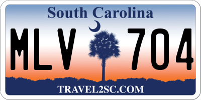 SC license plate MLV704