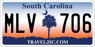 SC license plate MLV706