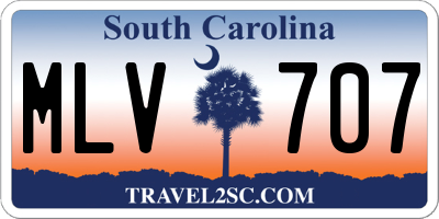 SC license plate MLV707
