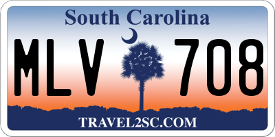 SC license plate MLV708
