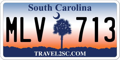 SC license plate MLV713