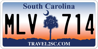 SC license plate MLV714