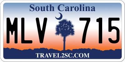 SC license plate MLV715