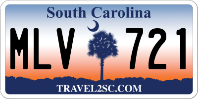 SC license plate MLV721