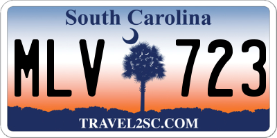 SC license plate MLV723