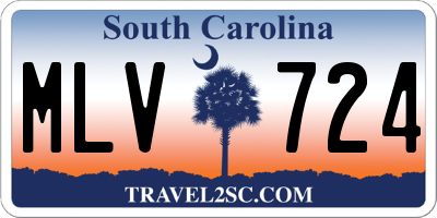 SC license plate MLV724
