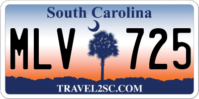 SC license plate MLV725