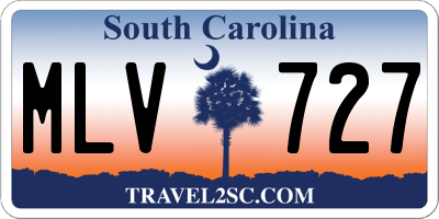 SC license plate MLV727