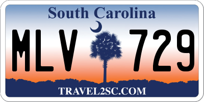 SC license plate MLV729