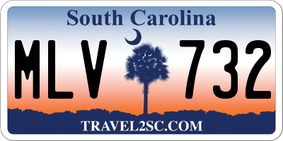 SC license plate MLV732