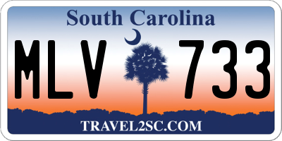 SC license plate MLV733