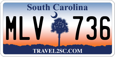 SC license plate MLV736