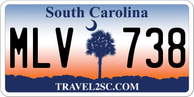 SC license plate MLV738