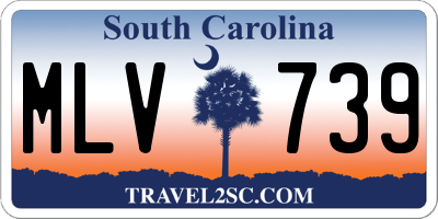 SC license plate MLV739