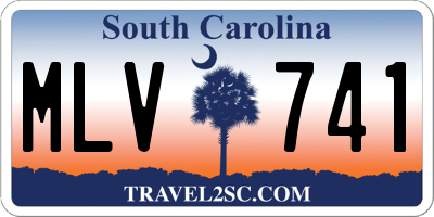 SC license plate MLV741
