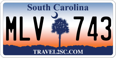 SC license plate MLV743