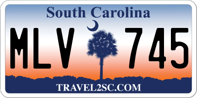 SC license plate MLV745