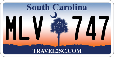 SC license plate MLV747