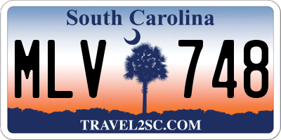 SC license plate MLV748