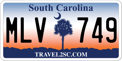 SC license plate MLV749