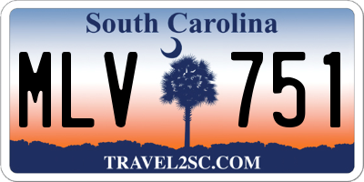 SC license plate MLV751