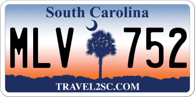 SC license plate MLV752