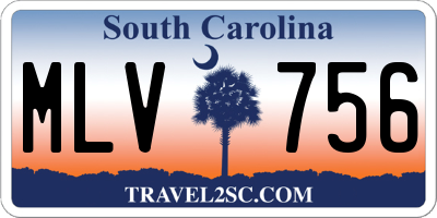 SC license plate MLV756