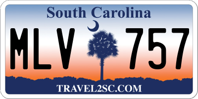 SC license plate MLV757