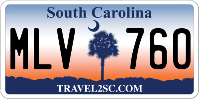 SC license plate MLV760