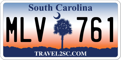 SC license plate MLV761