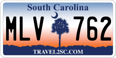 SC license plate MLV762