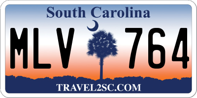 SC license plate MLV764
