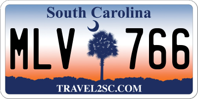 SC license plate MLV766