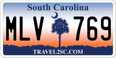 SC license plate MLV769