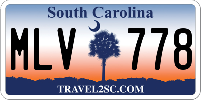 SC license plate MLV778