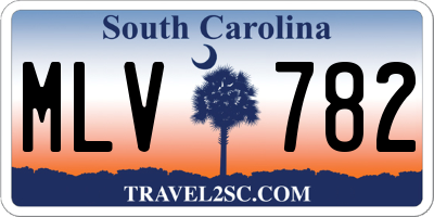 SC license plate MLV782