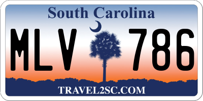 SC license plate MLV786