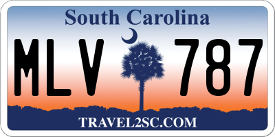 SC license plate MLV787