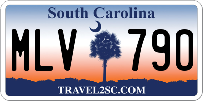 SC license plate MLV790