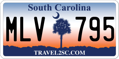 SC license plate MLV795