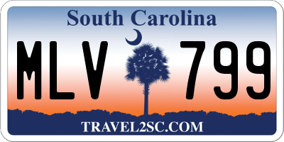 SC license plate MLV799