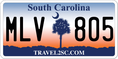 SC license plate MLV805