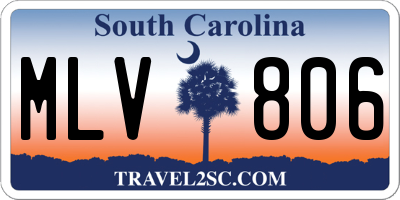 SC license plate MLV806