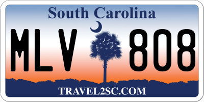SC license plate MLV808