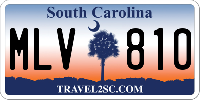 SC license plate MLV810