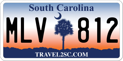 SC license plate MLV812