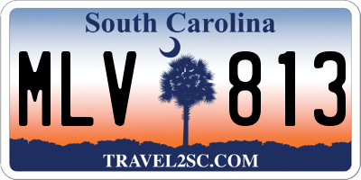 SC license plate MLV813