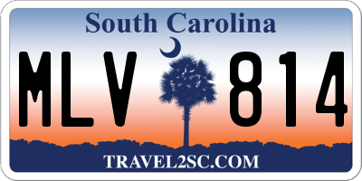 SC license plate MLV814