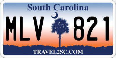 SC license plate MLV821