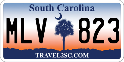 SC license plate MLV823